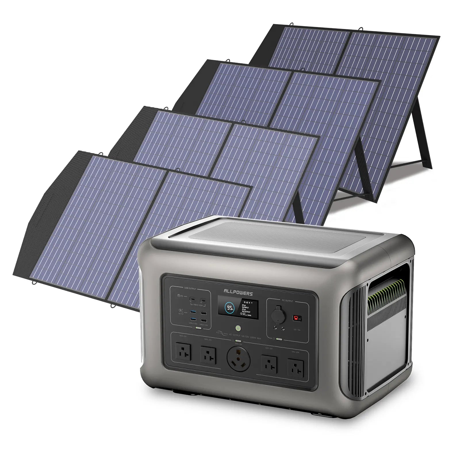 ALLPOWERS Solar Generator Kit 3200W (R3500 + 4 x SP027 100W Solar Panel)