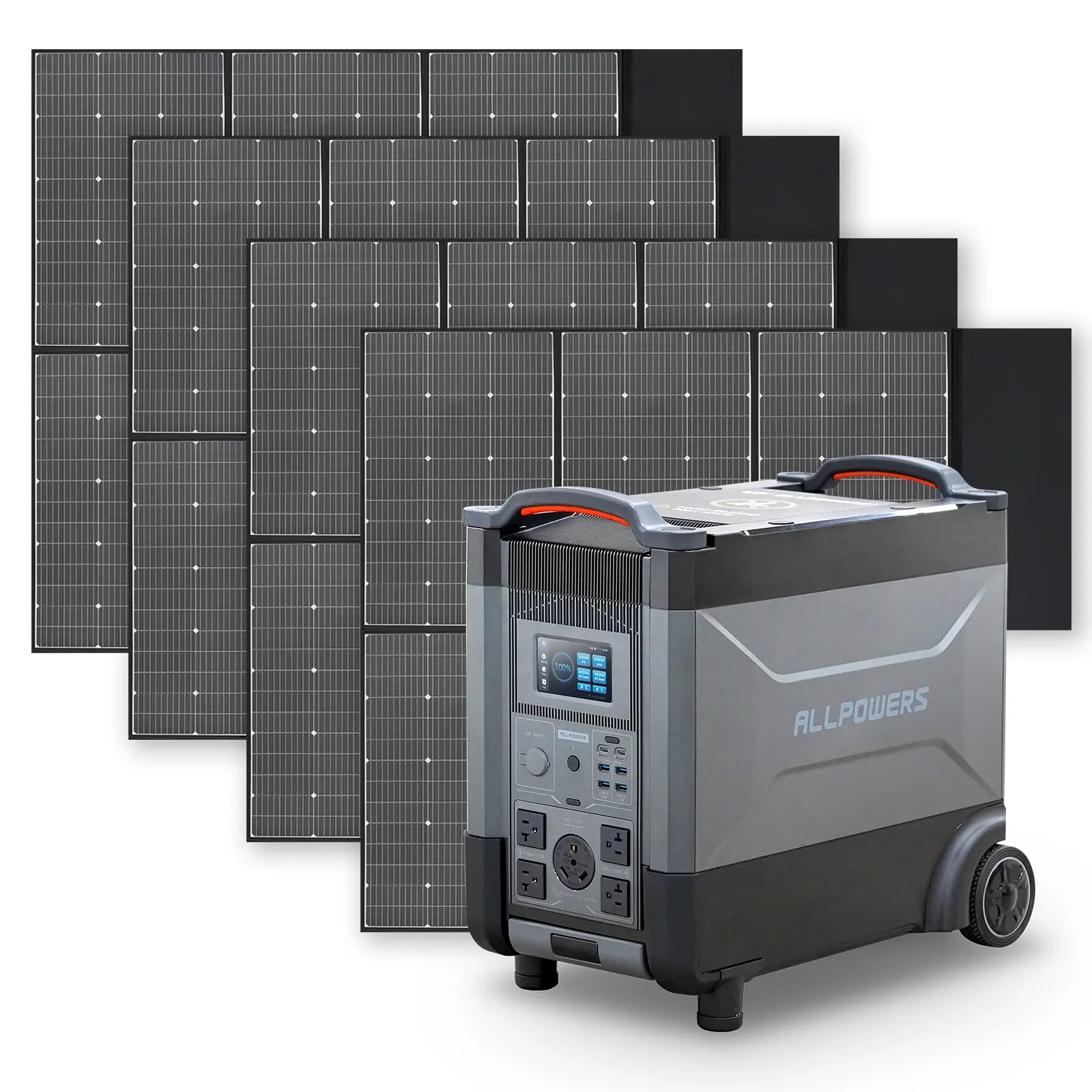 ALLPOWERS R4000 Portable Power Station 4000W 3600Wh (R4000 + 4 x SP039 600W Solar Panel)