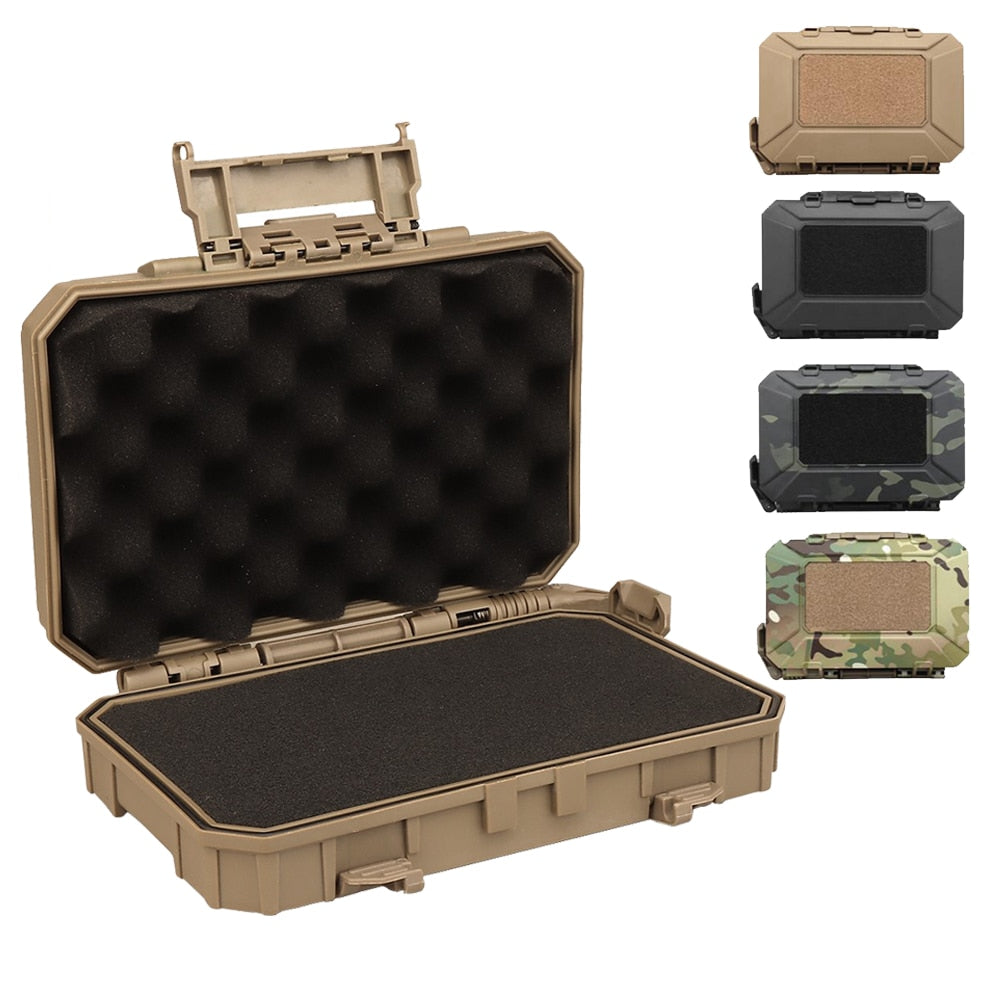Tactical Equipment Storage Box Foam Padded Gun Safety Hard Shell Carry Case 7.7in