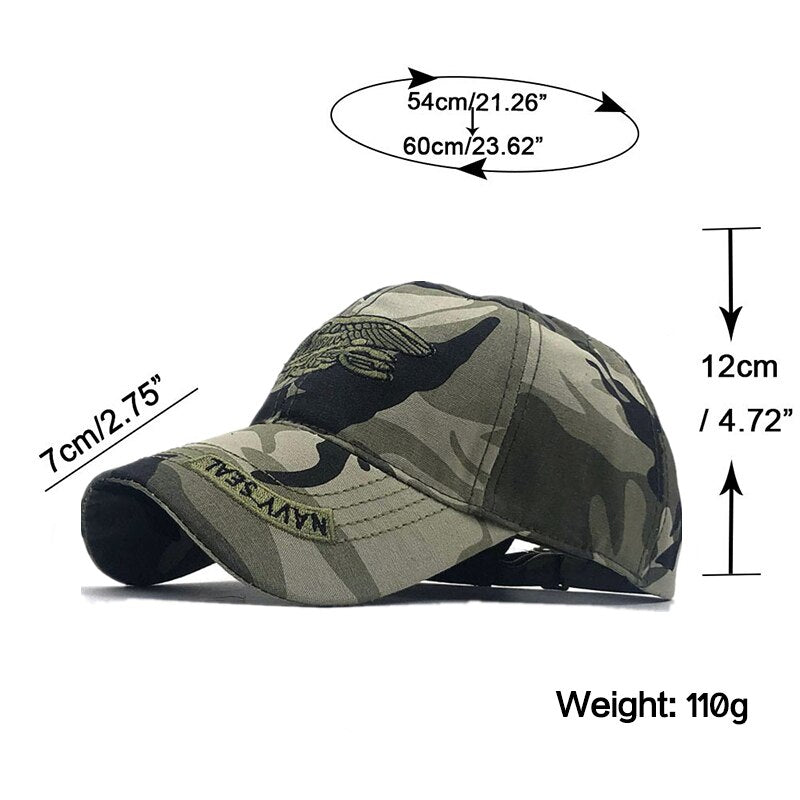 Tactical Baseball Cap Navy Seal 54-60cm Adjustable