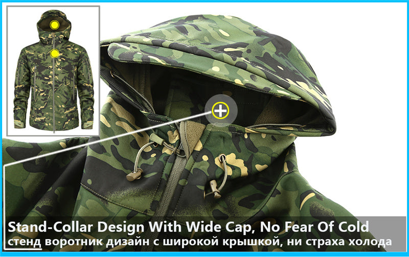 Tactical Mens Windbreaker Winter Thermal Fleece Jacket