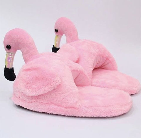 pink flamingo slippers
