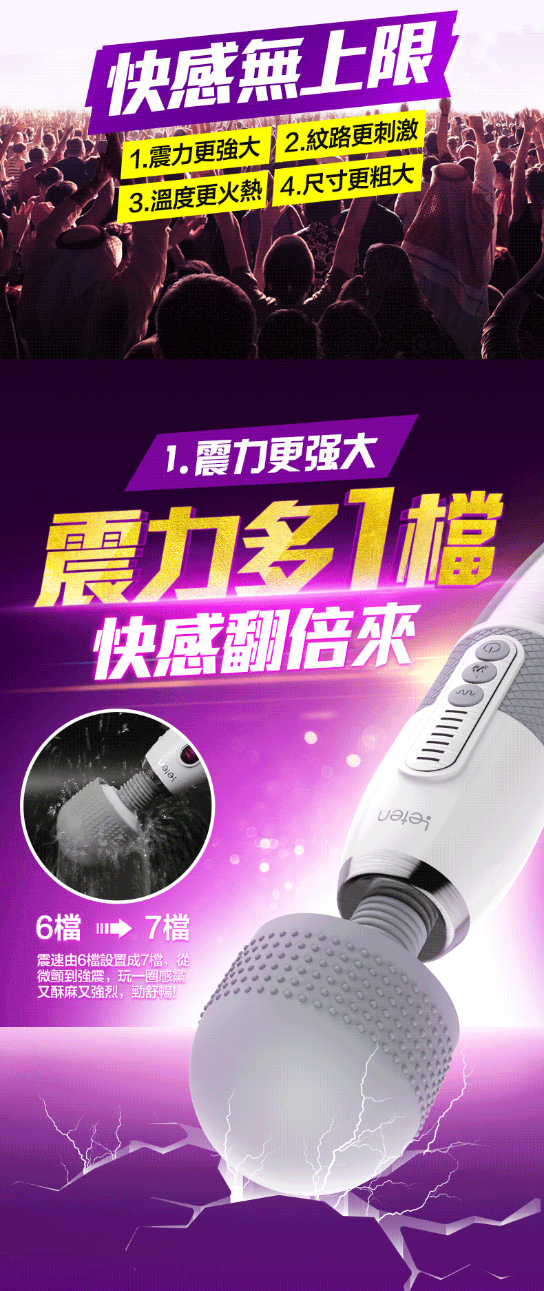 雷霆閃電二代av按摩棒 | 震動力度更強