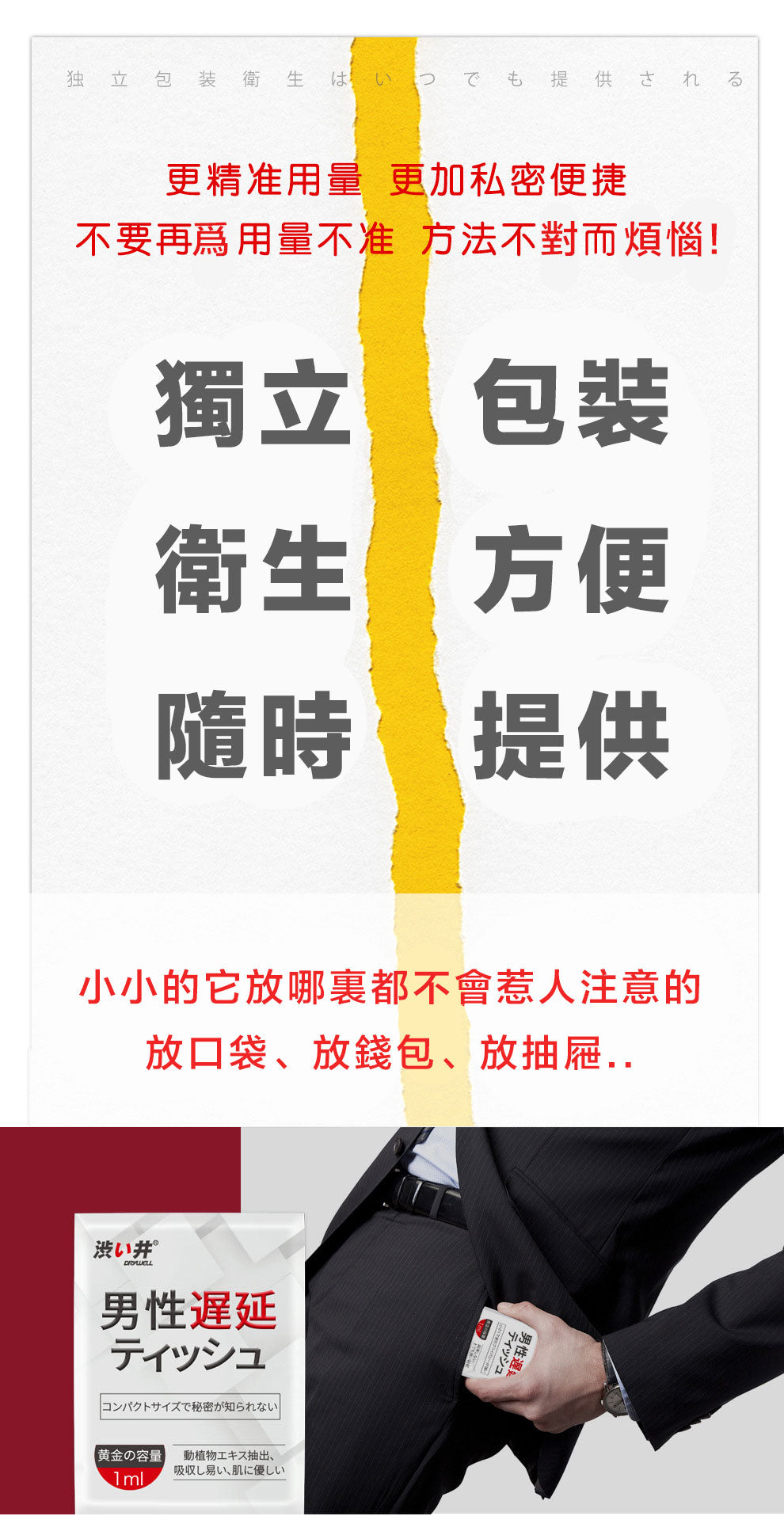 日本澀井drywell延時濕巾