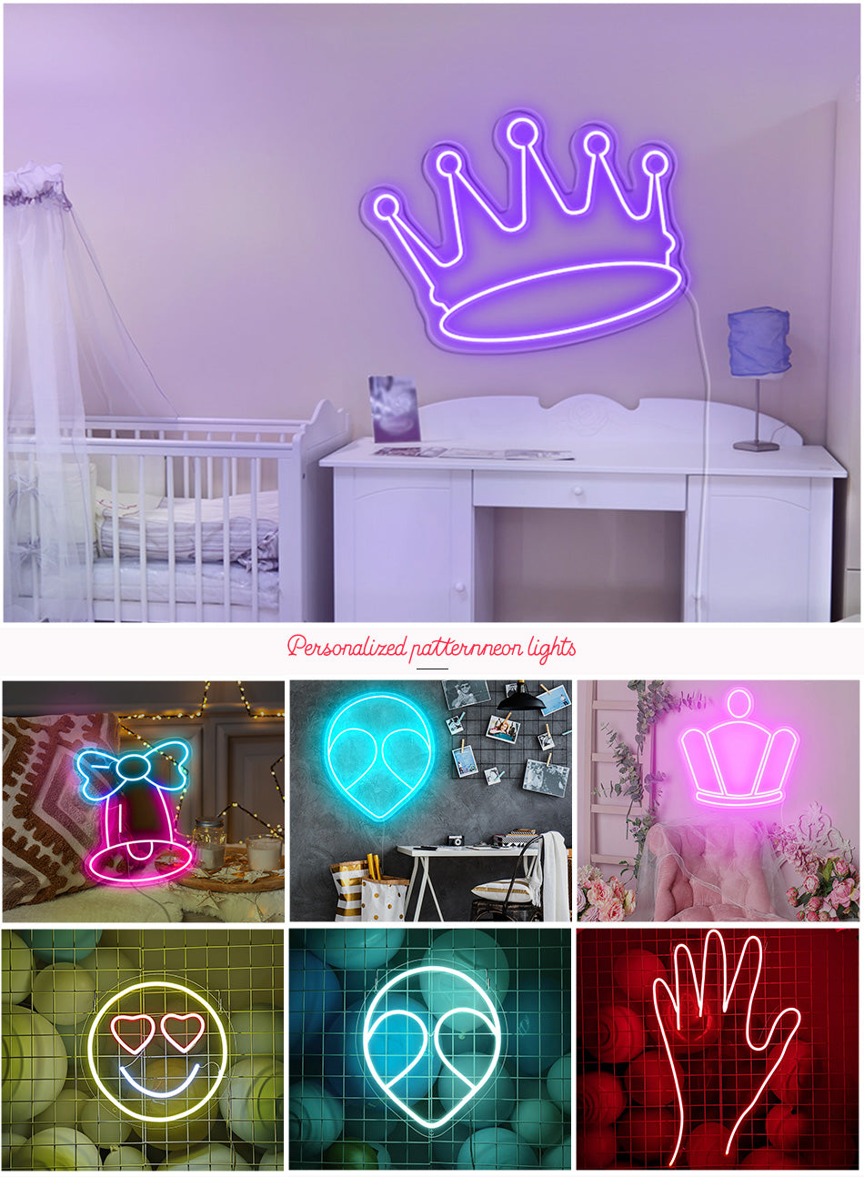 Crown neon sign