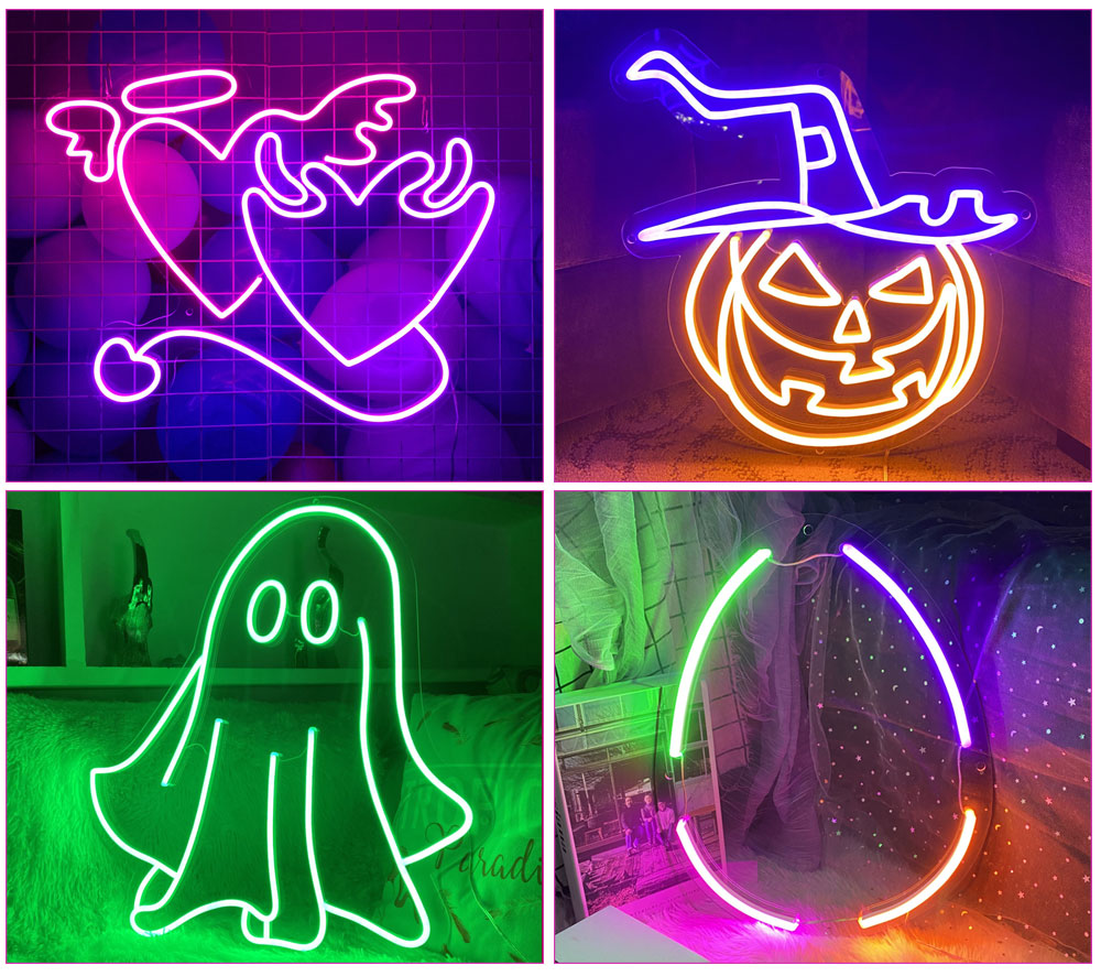 Angel and Devil by Mathilde neon lights