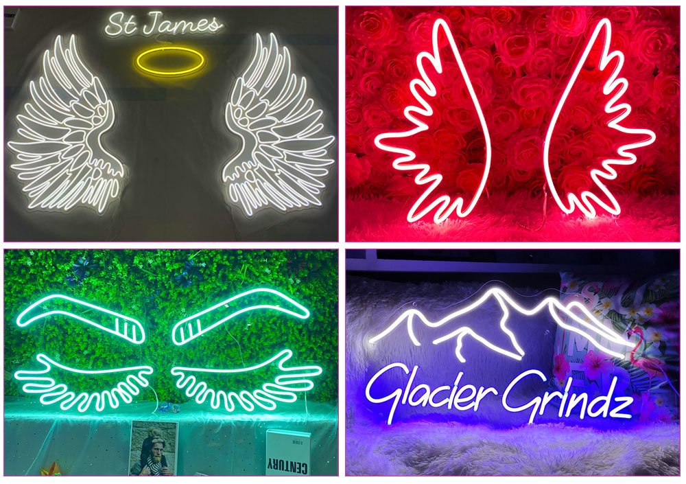 Angelic Wings neon sign personalized neon light