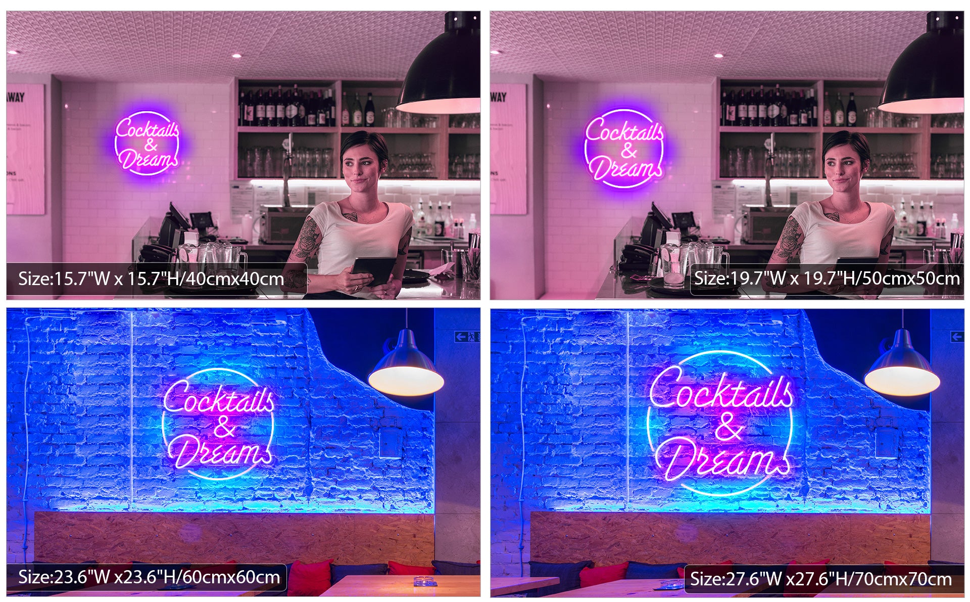 Cocktails & Dreams neon sign