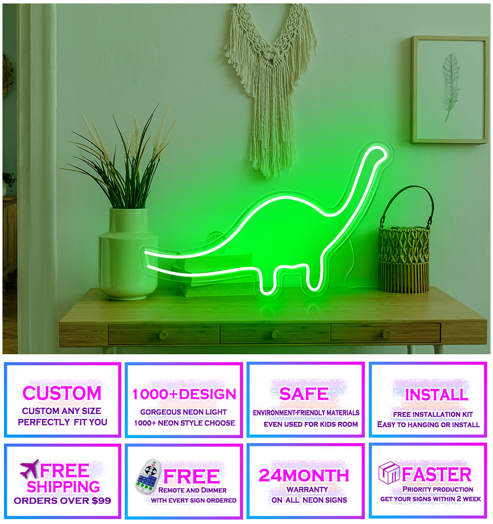 Cute Dinosaur neon lampsfor boy's room