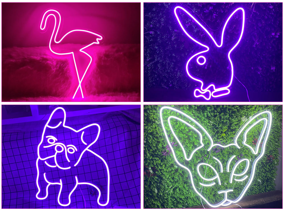 Pet dog neon lights