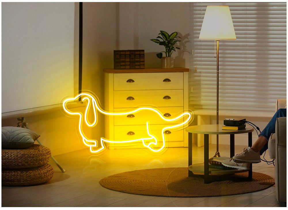 Cute Sausage dog neon lights, room decor, gift