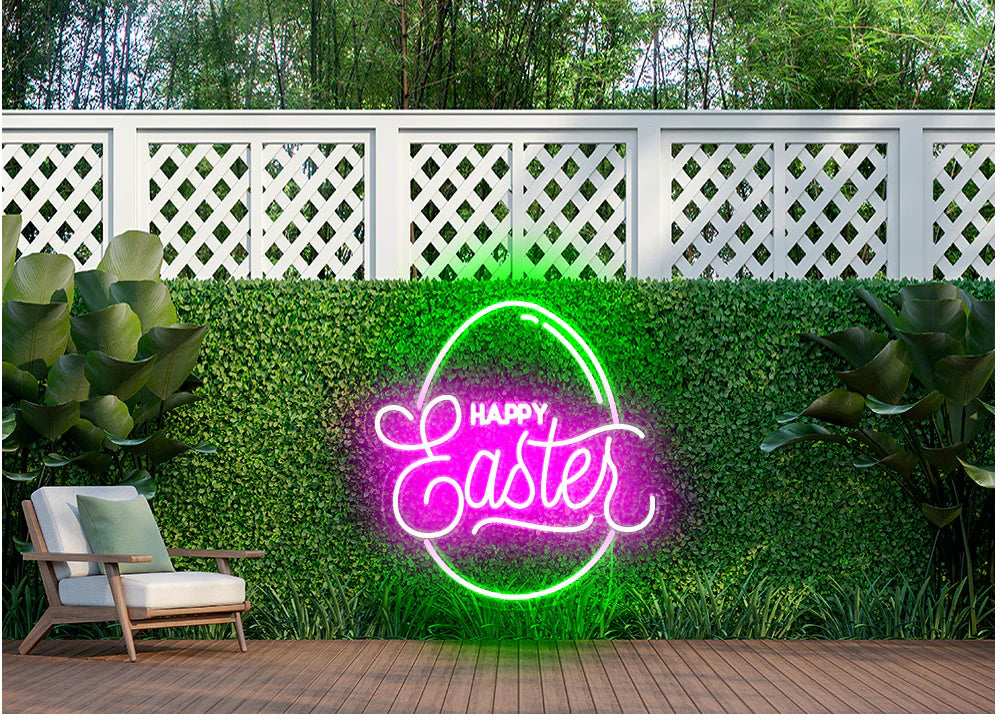 Outdoor Happy easter sign