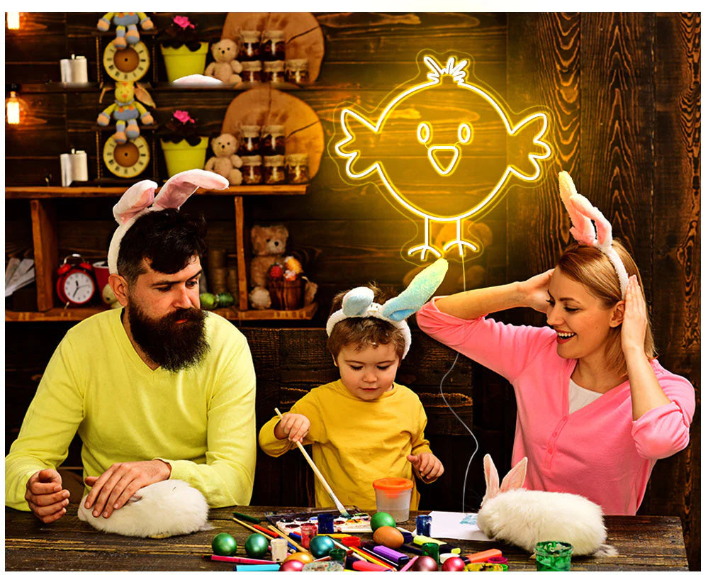 Cute chicks neon sign