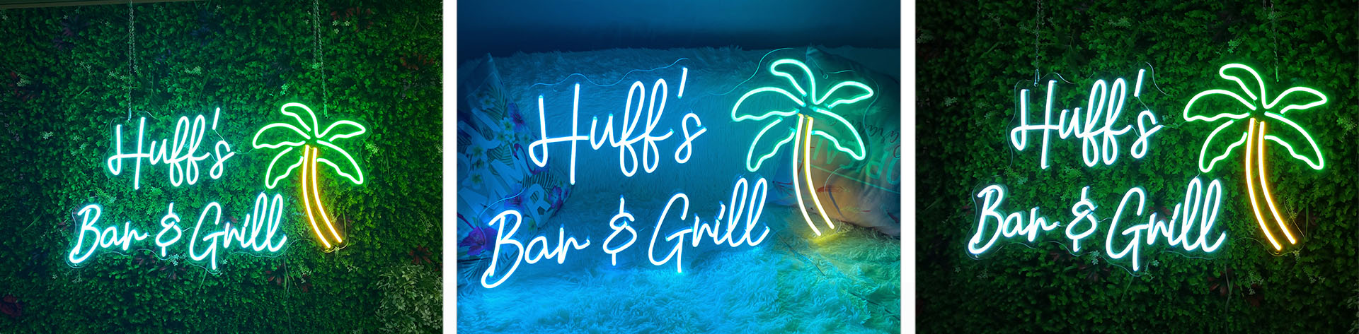 Huff's Bar & Grill neon sign