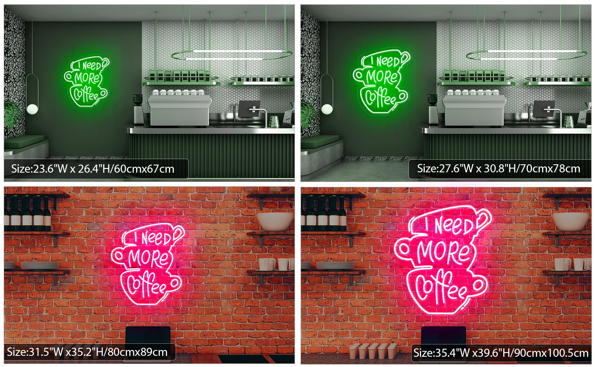 I need more coffee neon art