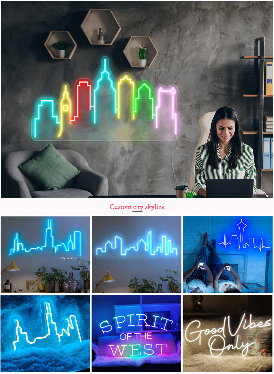 skyline neon sign