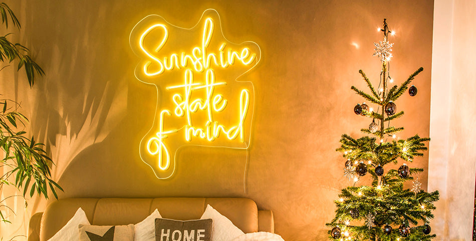 Sunshine State of Mind neon sign