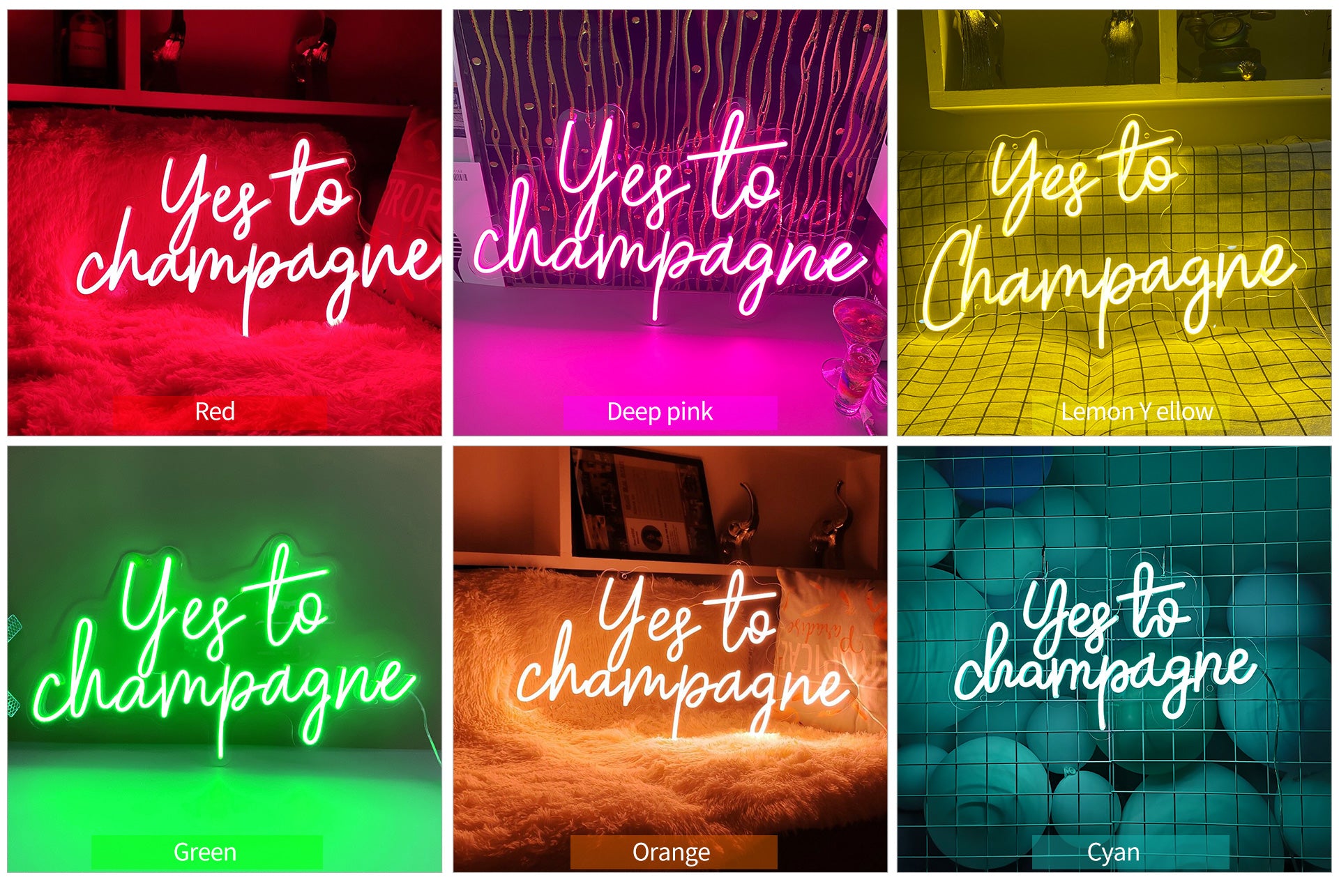 Champagne neon sign