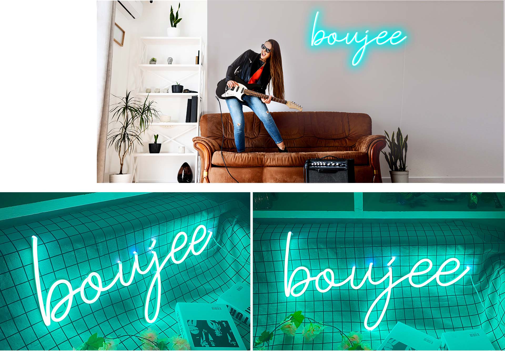 boujee neon light sign