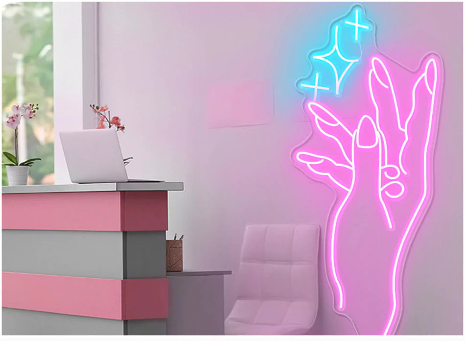 Manicure store neon lights