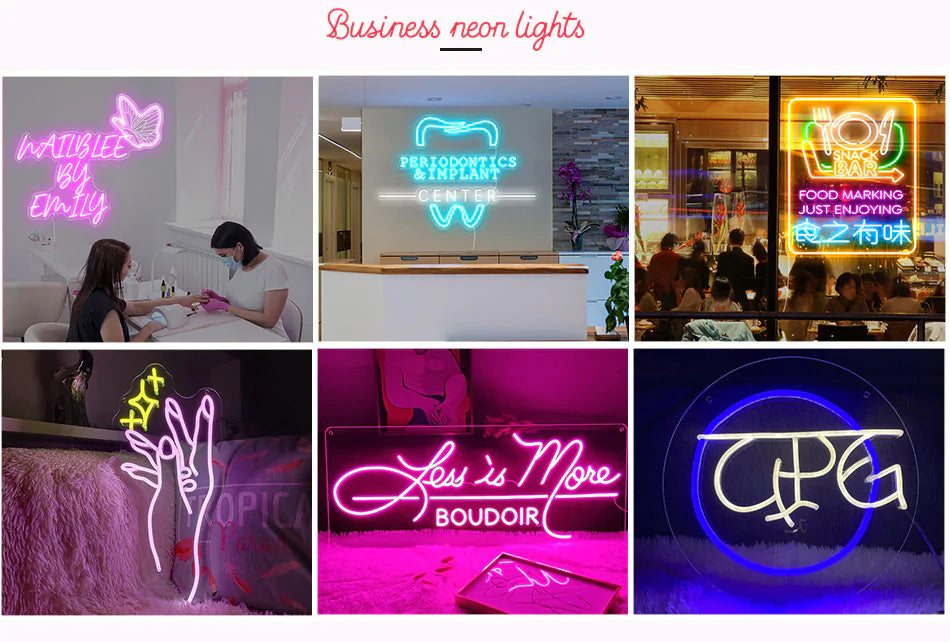 Manicure store neon lights