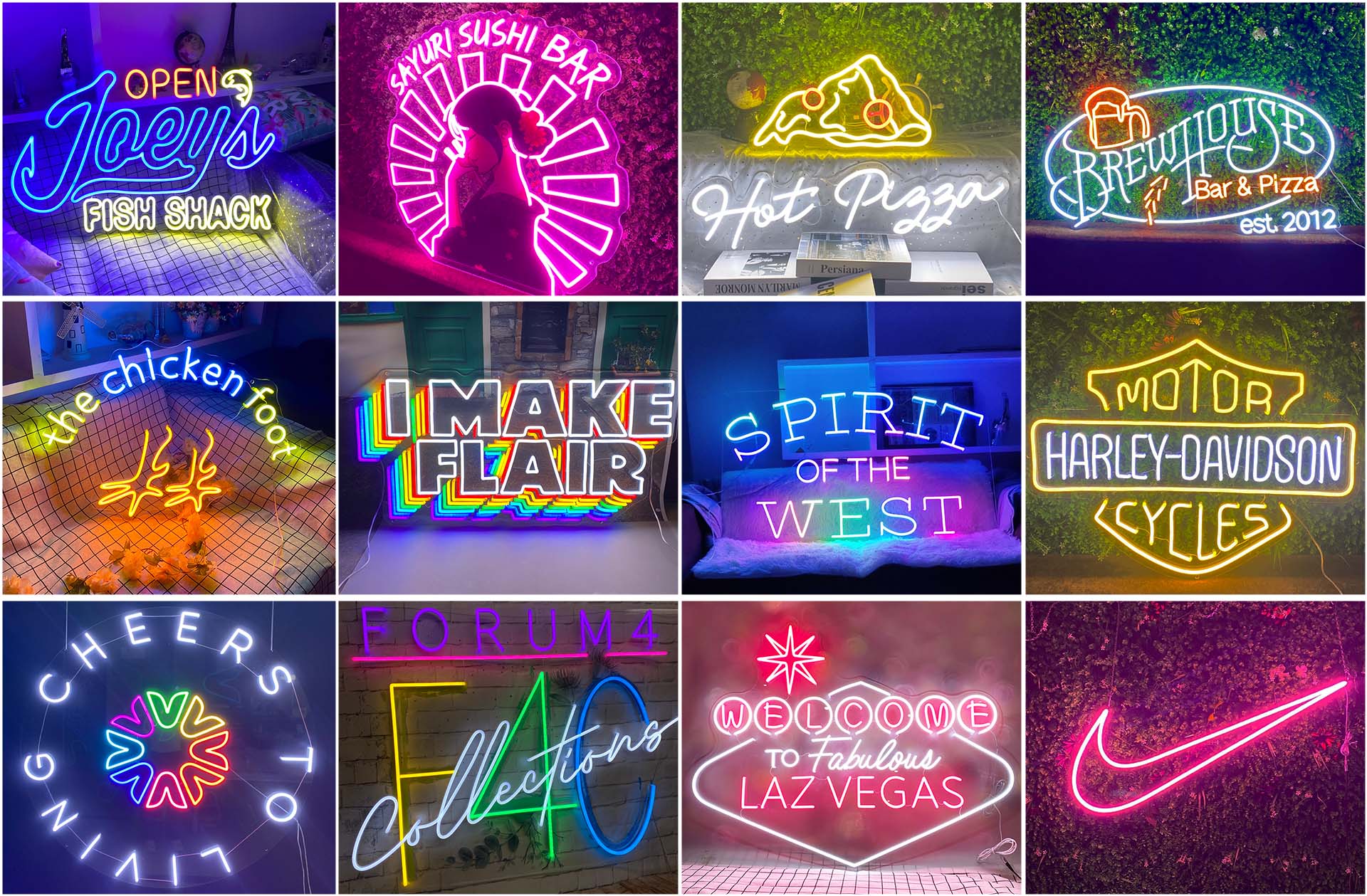 business neon light sign