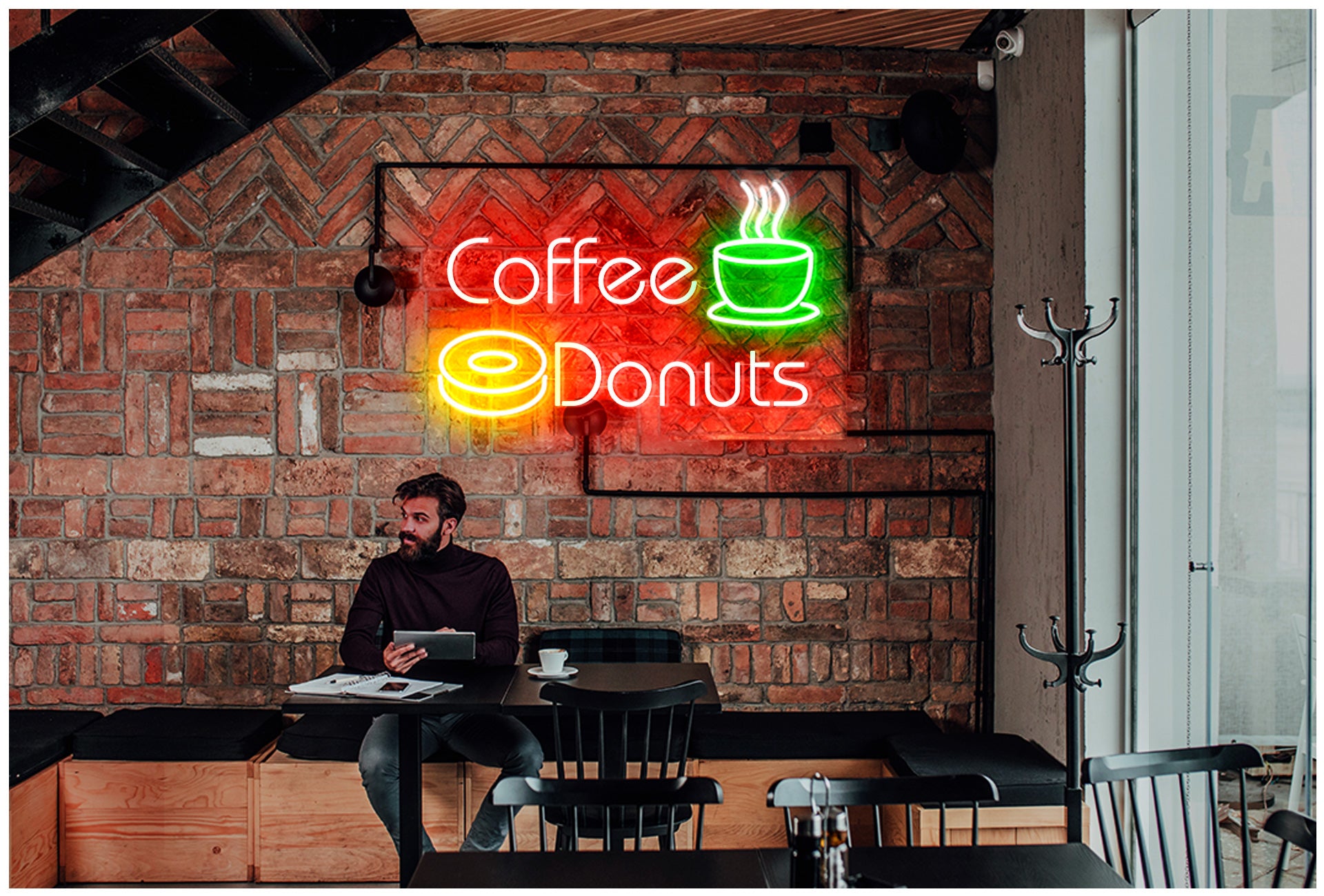 Coffee Donuts Neon