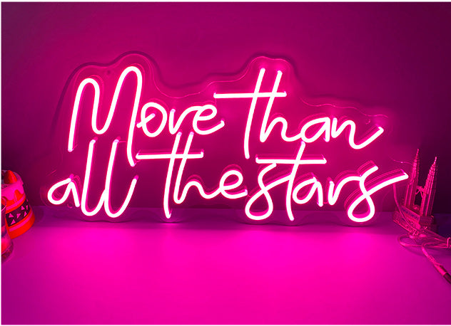 more than all the stars neon sign Neon Party