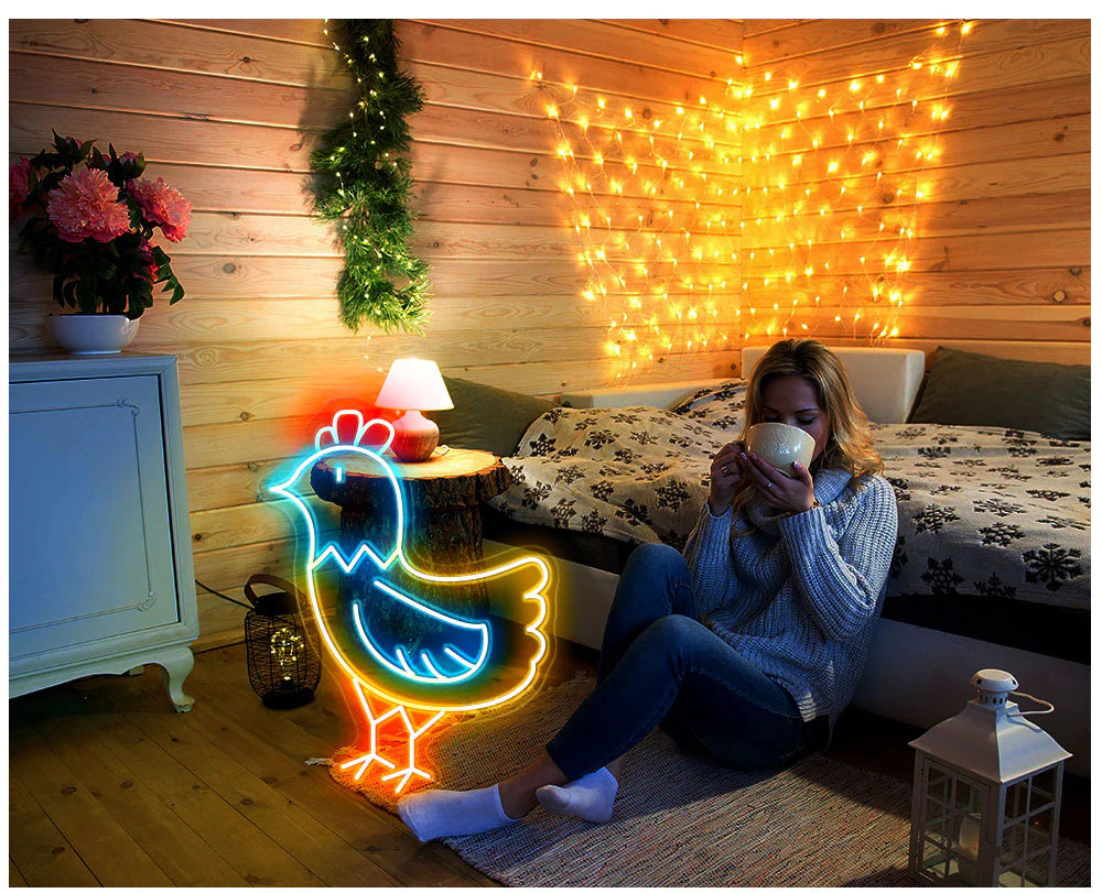 Easter hatching chick neon sign