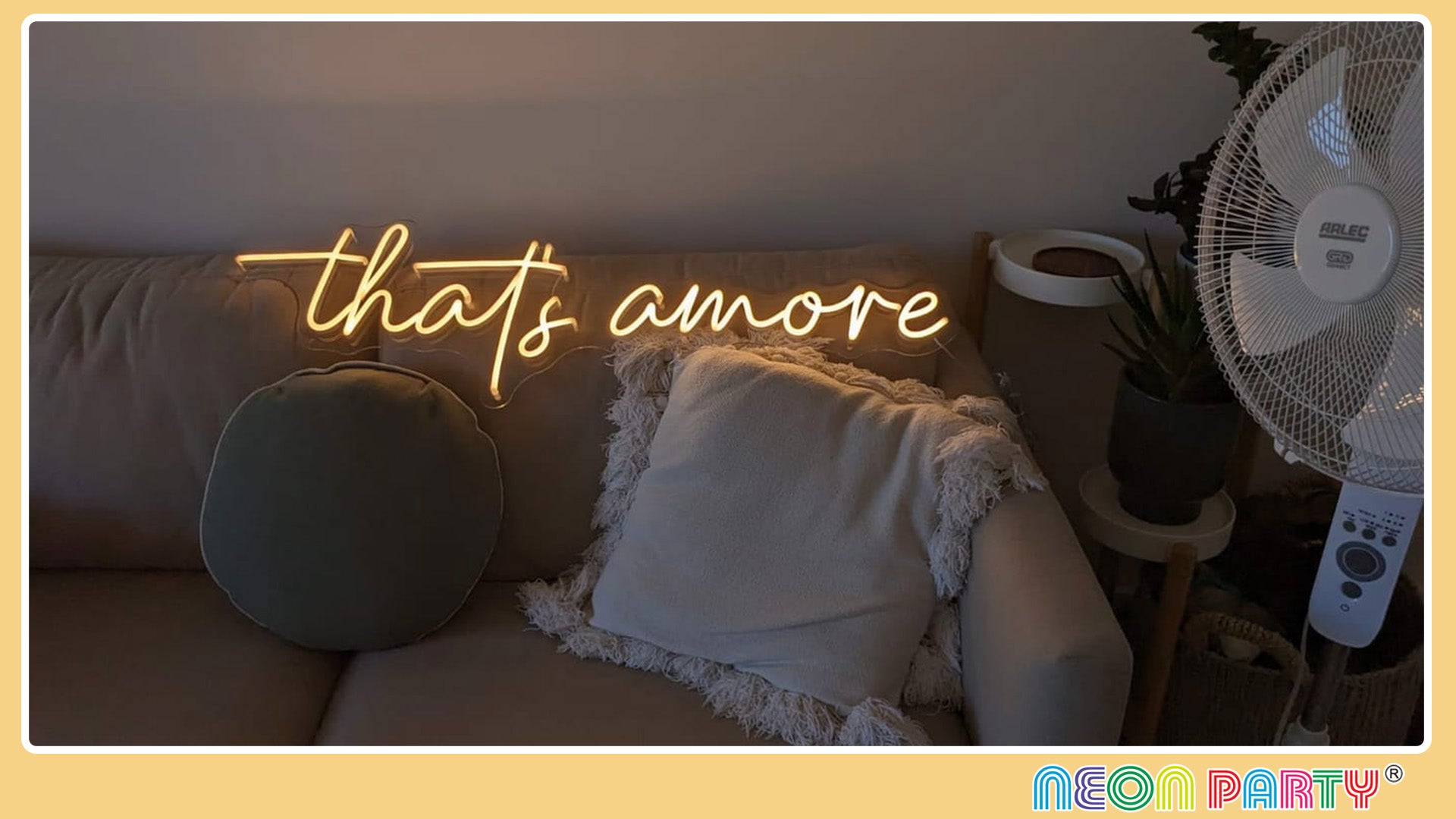golden yellow neon for home