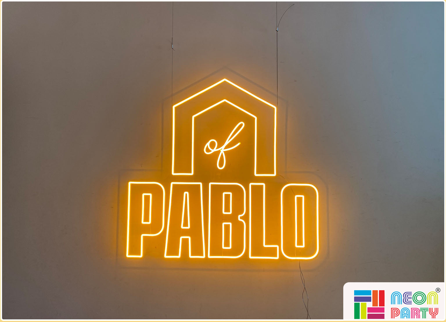 golden led neon light