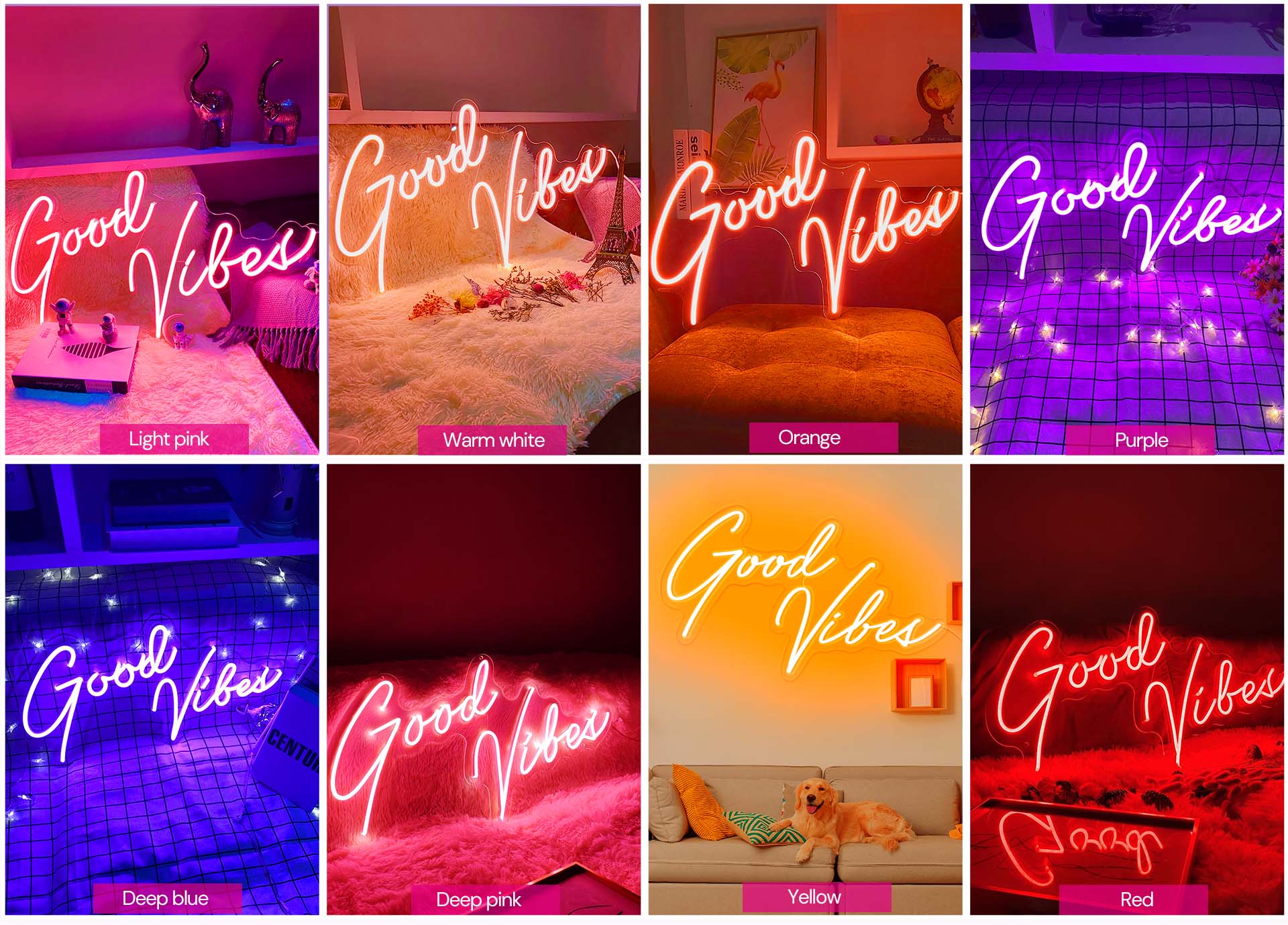 good vibes led neon light sign