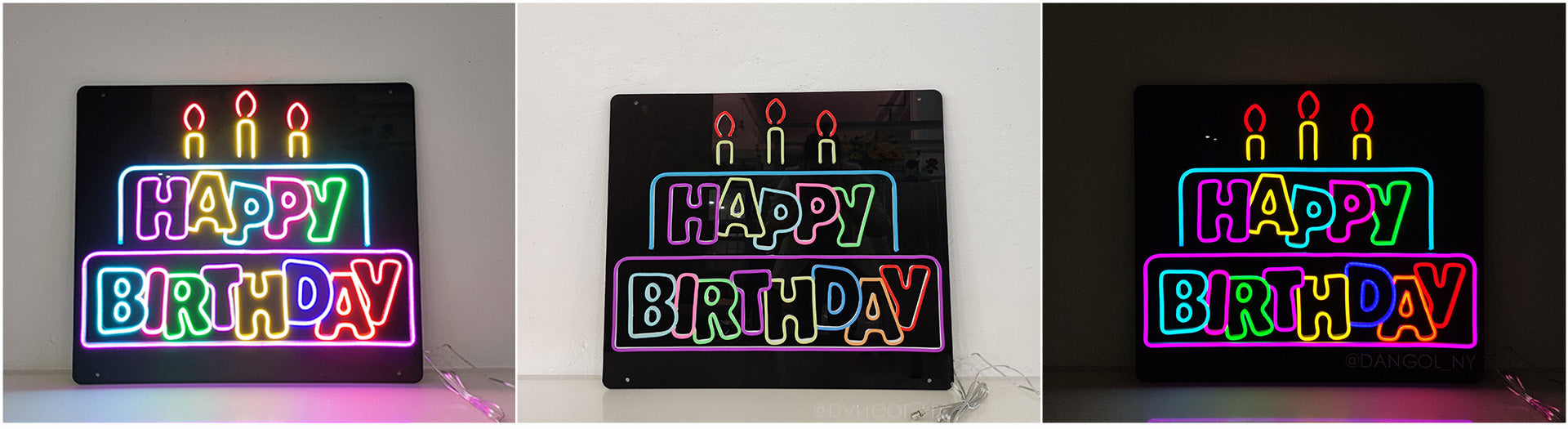 birthday party neon sign