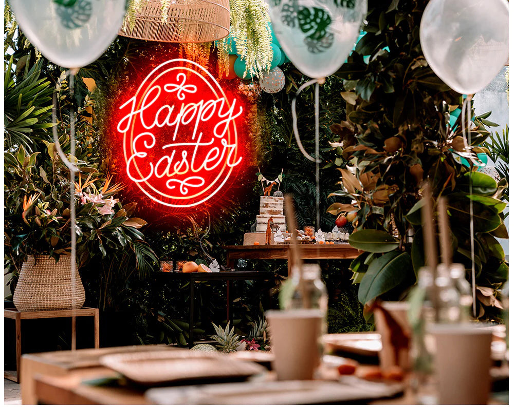 Happy Easter&eggs neon