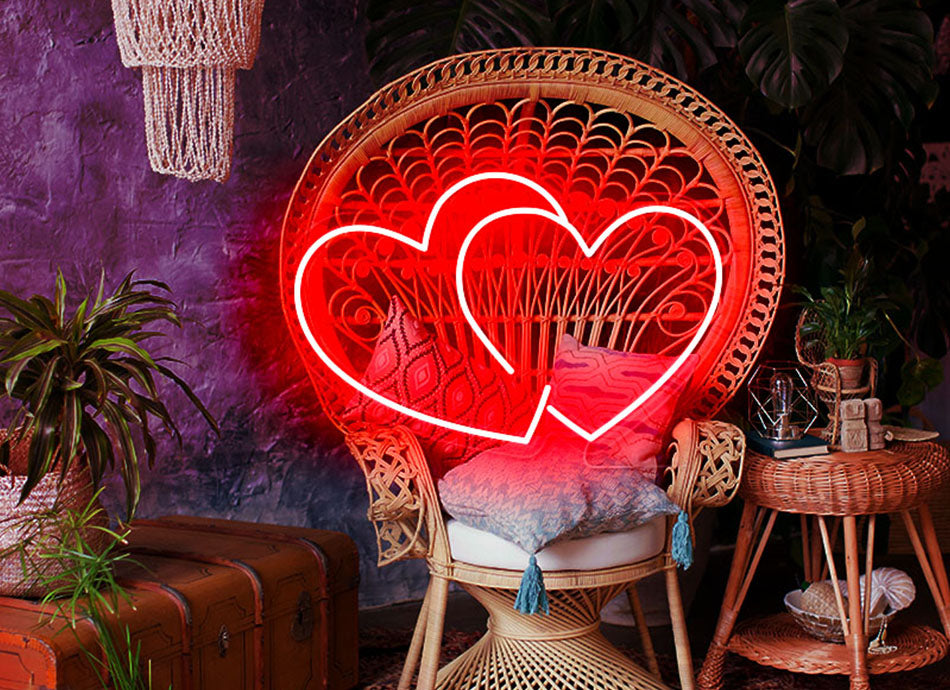 Love heart neon sign