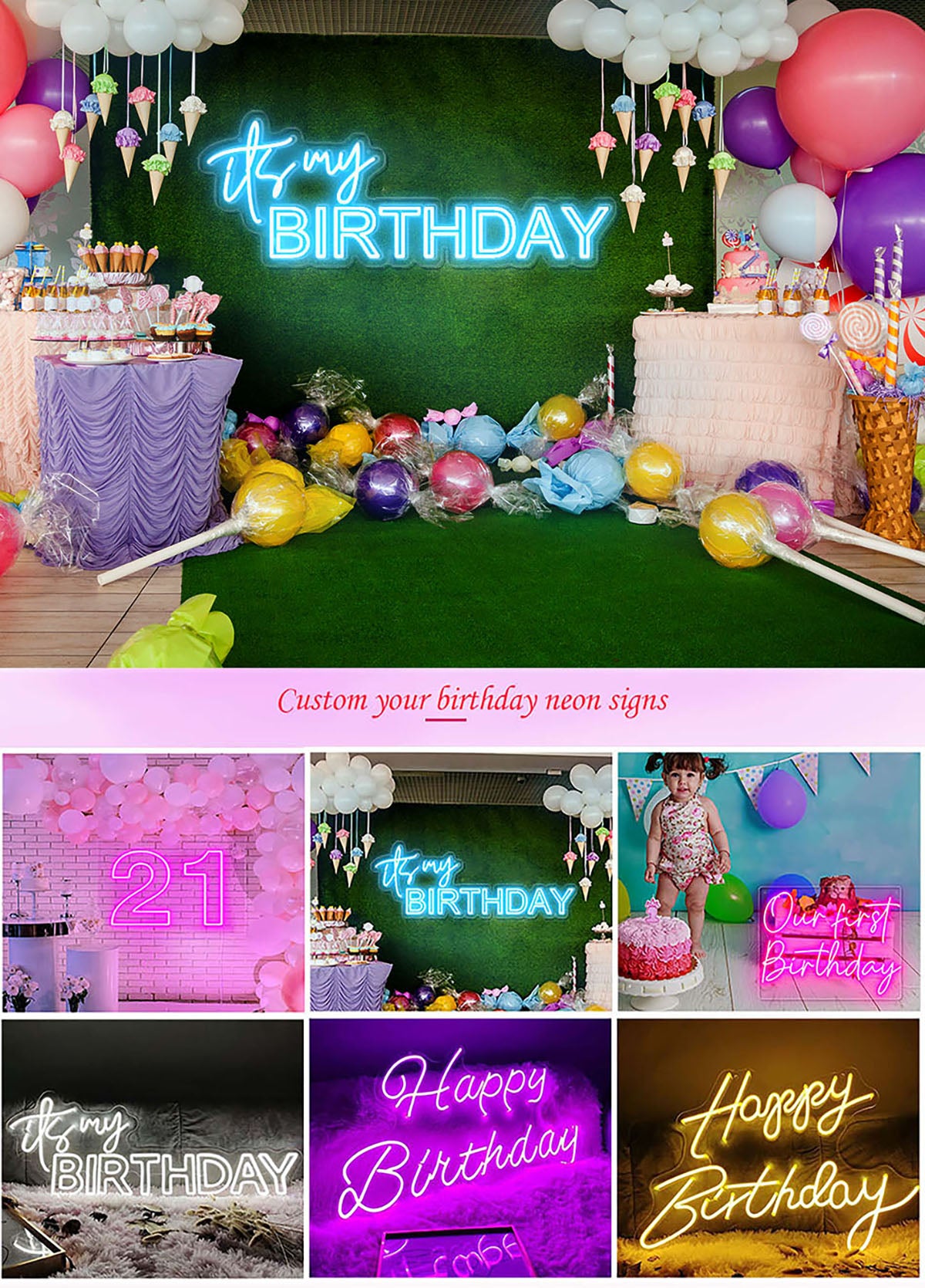 birthday neon lights