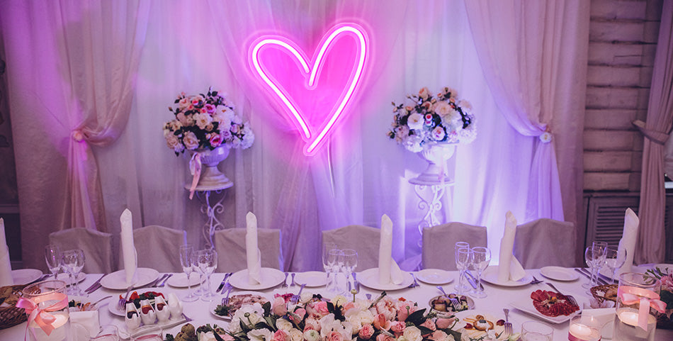 love heart neon lights