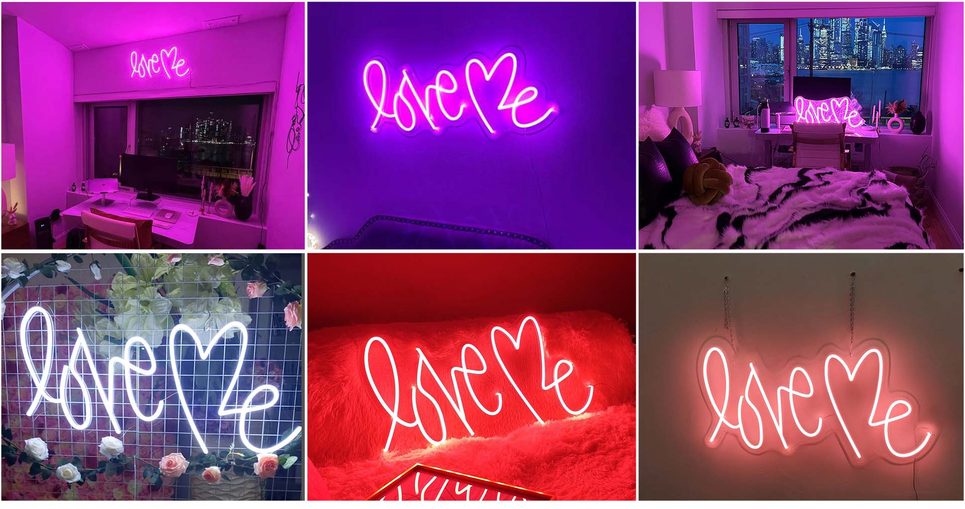 love me neon light sign
