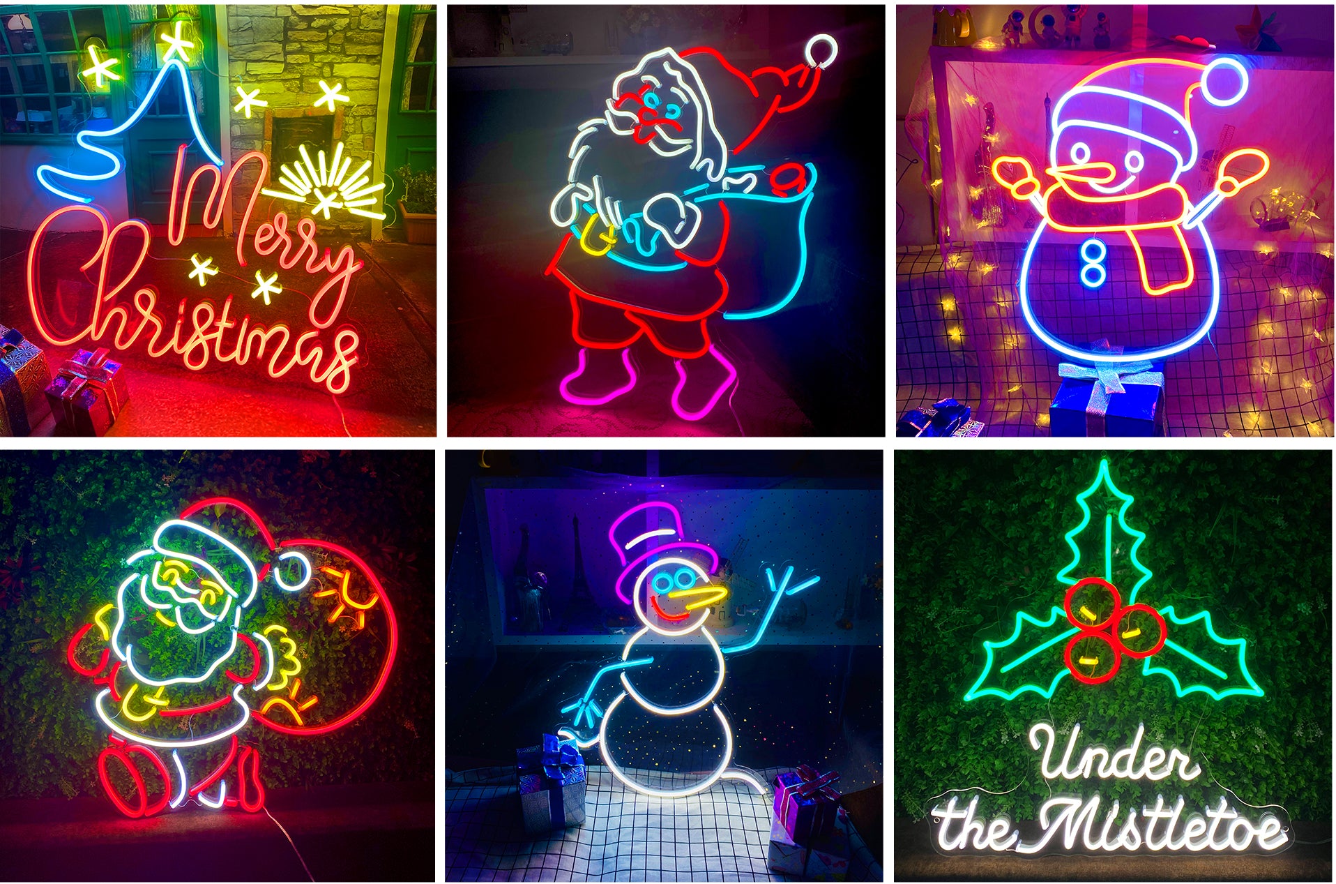 Christmas neon art decor