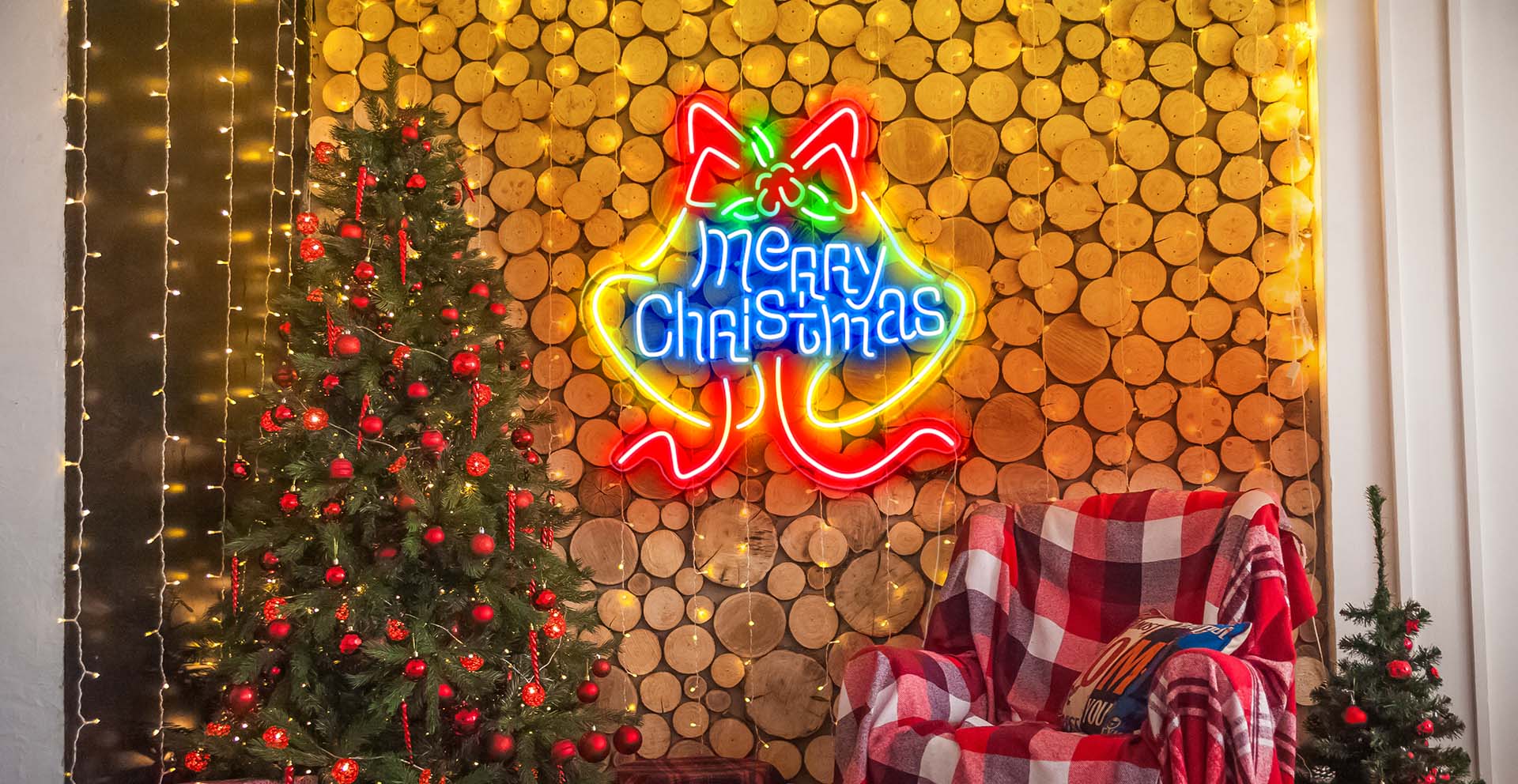 merry christmas&bell neon art