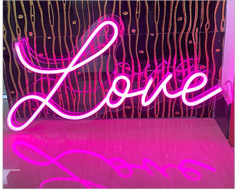 deep pink neon sign