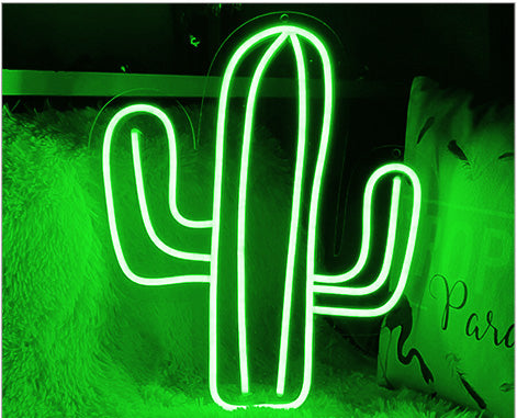 Green neon sign