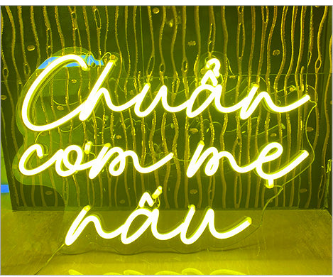 Lemon yellow neon sign