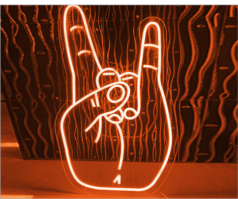 Orange neon sign