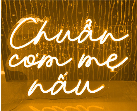yellow neon sign
