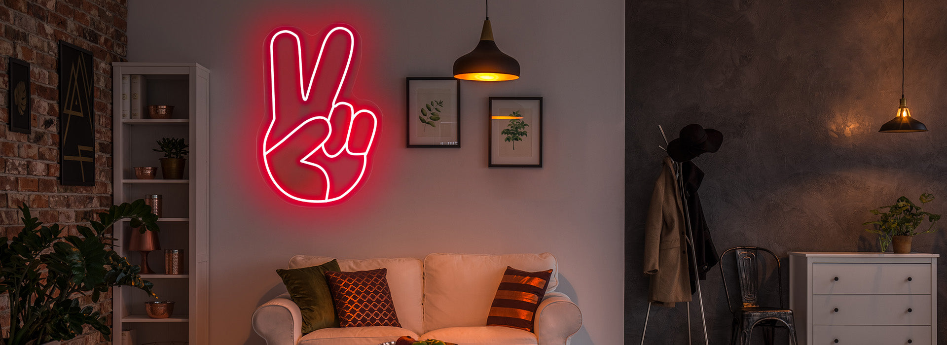 peace led neon sign