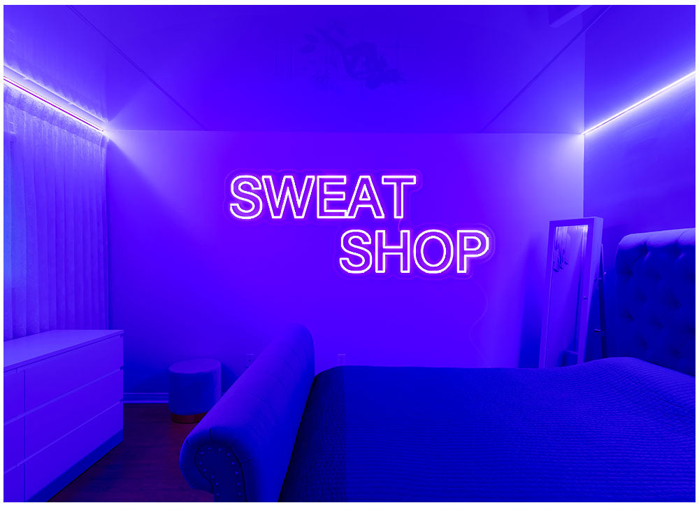 "SWEAT SHOP" Neon light