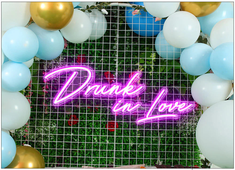 Drunk in love large out door neon sign