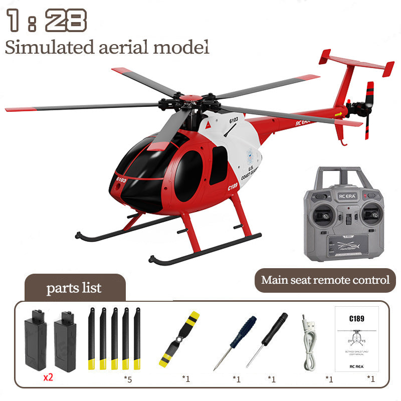 RCERA C189 MD500 Bird RC Helicopter 1:28 TUSK Dual Brushless Simulation 6-Axis Gyro Barometric Altitude Hold Helicopter Toys