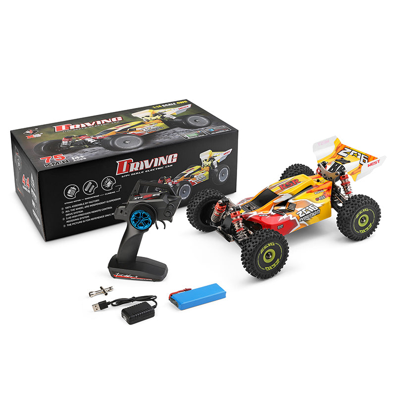 Wltoys 144010 4WD RC Car Brushless Racing 1/14 2.4G High Speed 75km/h Metal Chassis Off-road Drift Car